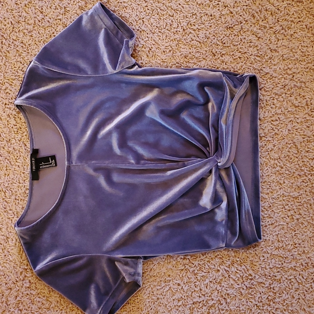 Forever 21 velvet crop top